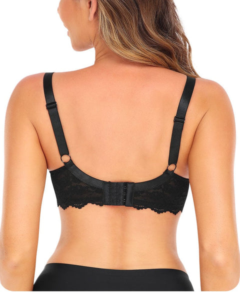 Soutien-Gorge Push-Up Élégant En Dentelle À Décolleté Plongeant - CurvyPower