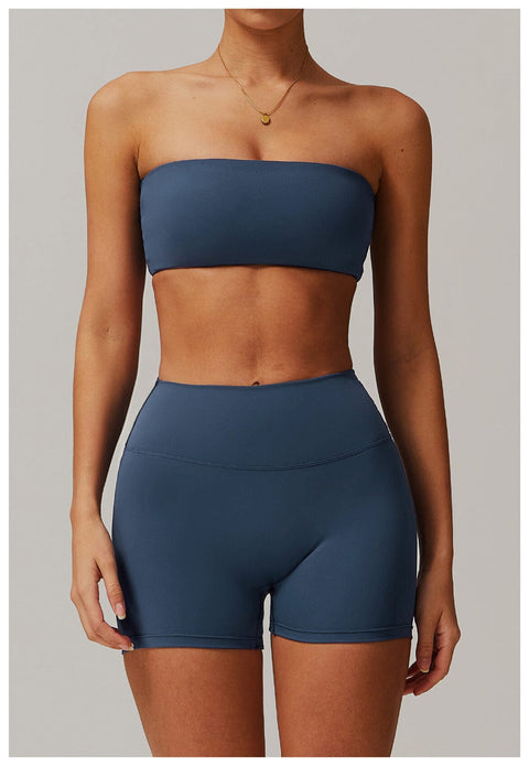 CurvyPower | FR Brassière de Sport Bleu Cobalt / S Brassière Bandeau Sport et Yoga Sans Armature Pour Femmes