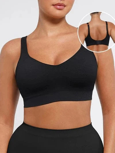 Soutien-Gorge Push-Up Sans Armature à Larges Bretelles Noir Pour Femmes