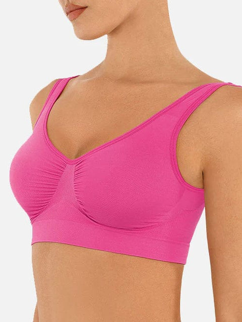 CurvyPower | Be You ! Rose / S Soutien-Gorge De Nuit Sans Armature Confortable à Larges Bretelles Pour Femmes