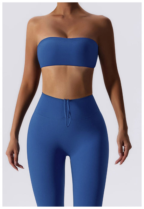 CurvyPower | FR Brassière de Sport Bleu Nuit / S Brassière Bandeau Sport et Yoga Sans Armature Pour Femmes