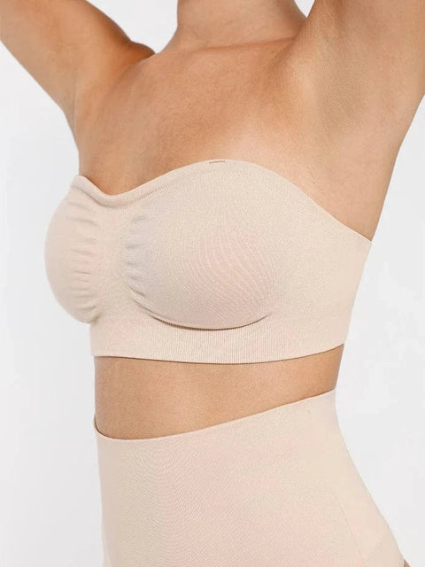 CurvyPower | FR Bras Soutien-Gorge Bandeau Push-Up Sans Armature et Sans Bretelles Pour Femmes