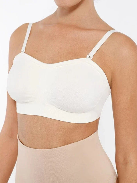 CurvyPower | FR Bras Soutien-Gorge Bandeau Push-Up Sans Armature et Sans Bretelles Pour Femmes