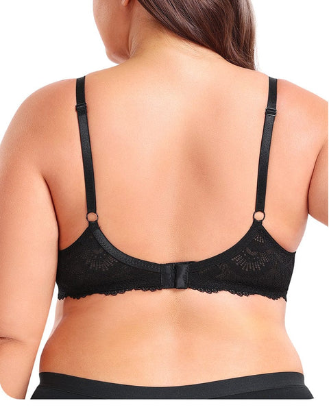 Soutien-Gorge Dentelle Ultra Fin à Maintien Fort Avec Armature Pour Femmes - CurvyPower