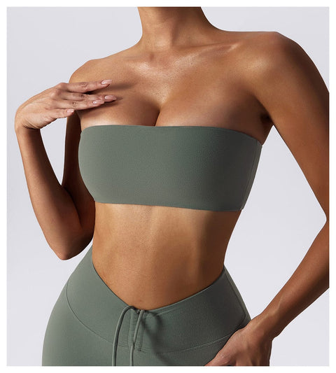 CurvyPower | UK Bras Women Strapless Tube Top Fitness Yoga Bra