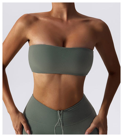 CurvyPower | UK Bras Women Strapless Tube Top Fitness Yoga Bra