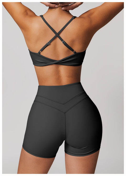 CurvyPower | FR Brassière Brassière De Sport Sans Armature À Bretelles Croisées Réglables