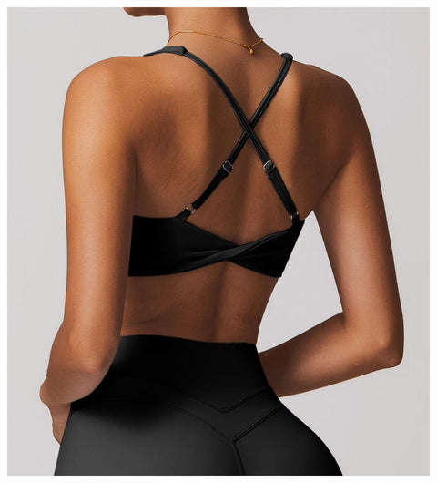CurvyPower | FR Brassière Brassière De Sport Sans Armature À Bretelles Croisées Réglables