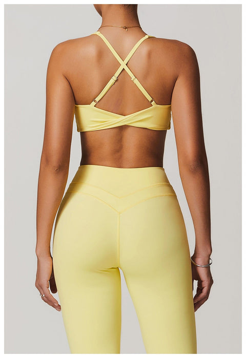 CurvyPower | FR Brassière Brassière De Sport Sans Armature À Bretelles Croisées Réglables