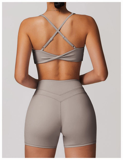 CurvyPower | FR Brassière Brassière De Sport Sans Armature À Bretelles Croisées Réglables