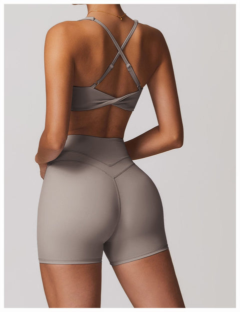 CurvyPower | FR Brassière Brassière De Sport Sans Armature À Bretelles Croisées Réglables