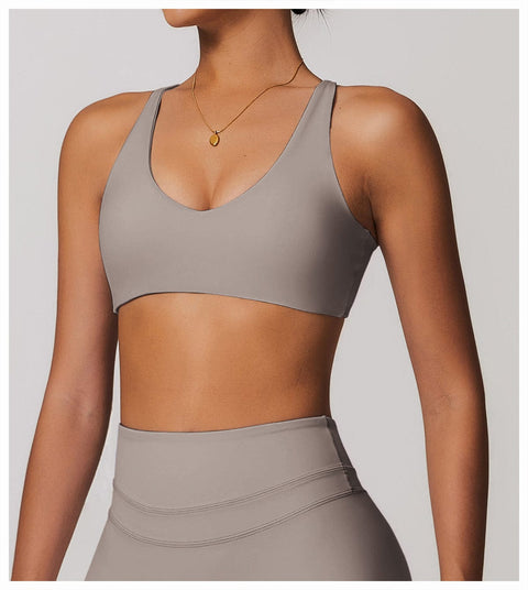 CurvyPower | FR Brassière Brassière De Sport Sans Armature À Bretelles Croisées Réglables