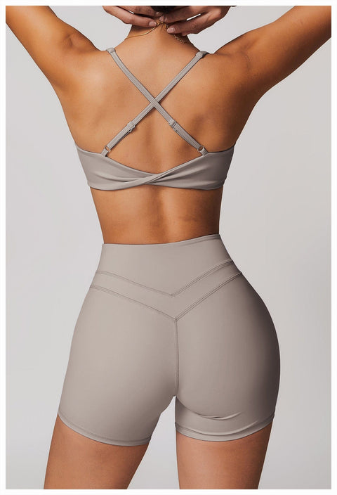 CurvyPower | FR Brassière Brassière De Sport Sans Armature À Bretelles Croisées Réglables