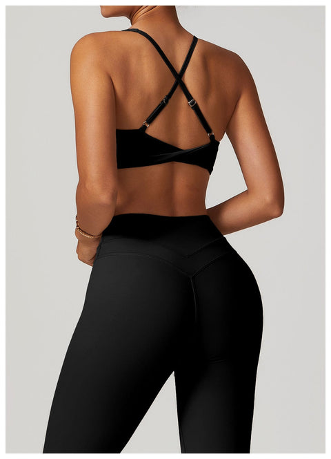 CurvyPower | FR Brassière Brassière De Sport Sans Armature À Bretelles Croisées Réglables