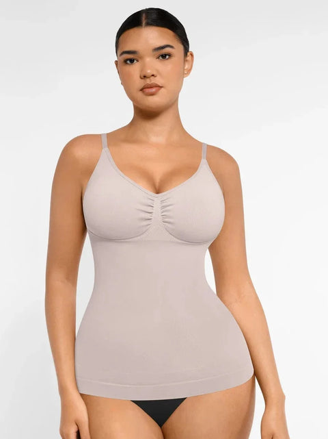 CurvyPower | Be You ! Gris / XS Débardeur Gainant Sans Couture Ventre Plat Avec Soutien-Gorge Intégré Pour Femmes