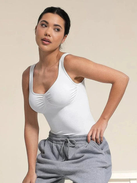 Camisole Gainante Sans Couture À Soutien Poitrine et Ventre Plat Pour Femmes - CurvyPower