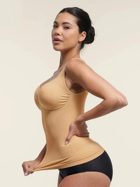 Camisole Gainante Sans Couture À Soutien Poitrine et Ventre Plat Pour Femmes - CurvyPower
