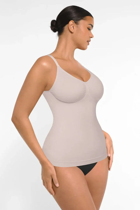 Débardeur Gainant Sans Couture Ventre Plat Avec Soutien-Gorge Intégré Pour Femmes - CurvyPower