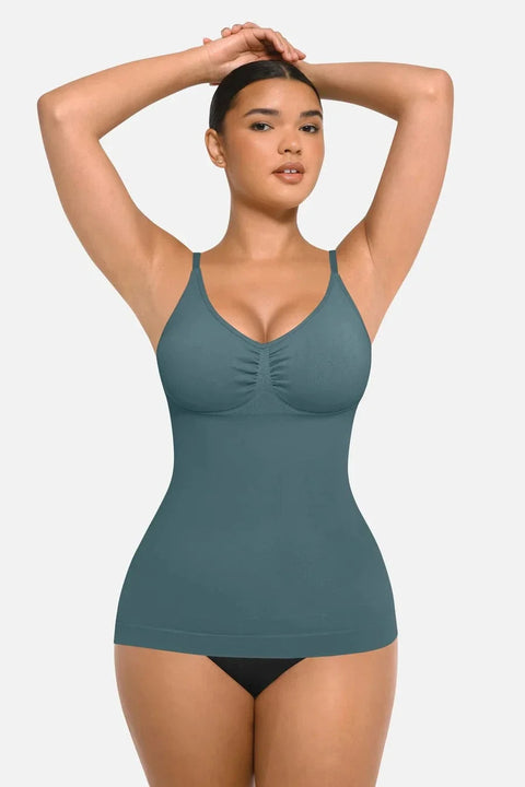 Débardeur Gainant Sans Couture Ventre Plat Avec Soutien-Gorge Intégré Pour Femmes - CurvyPower