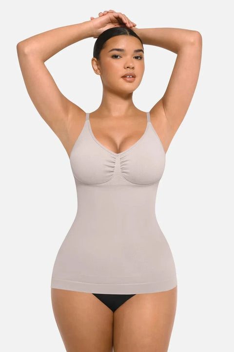 Débardeur Gainant Sans Couture Ventre Plat Avec Soutien-Gorge Intégré Pour Femmes - CurvyPower