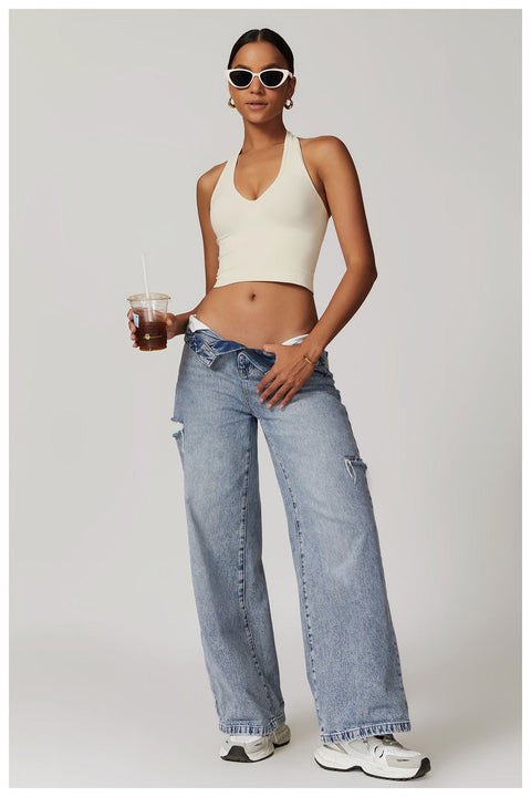 CurvyPower | FR Débardeur Débardeur Gainant Sans Couture Dos Nu Col Halter