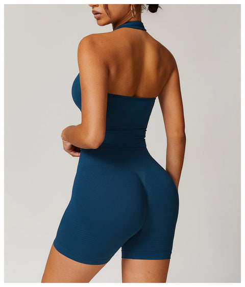 CurvyPower | FR Débardeur Débardeur Gainant Sans Couture Dos Nu Col Halter