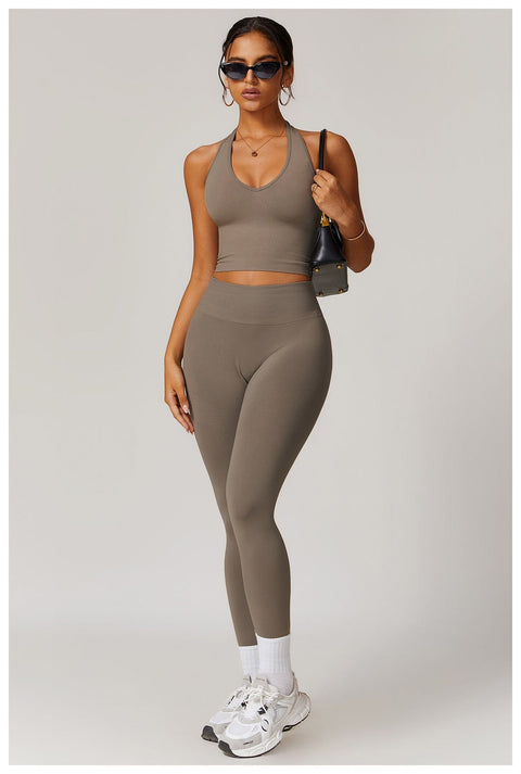 CurvyPower | FR Débardeur Débardeur Gainant Sans Couture Dos Nu Col Halter