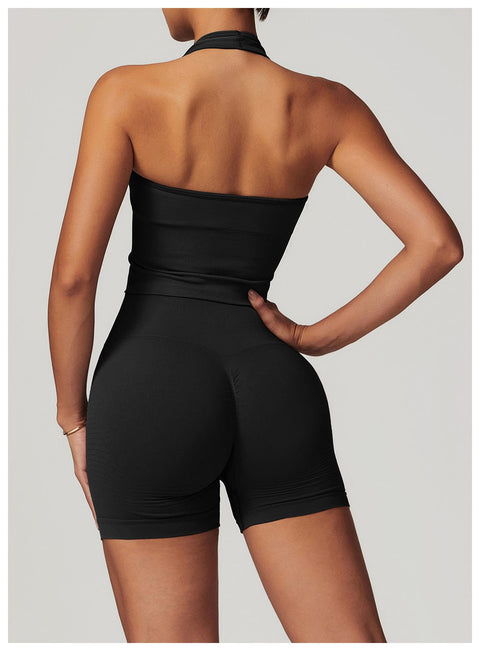 CurvyPower | FR Débardeur Débardeur Gainant Sans Couture Dos Nu Col Halter