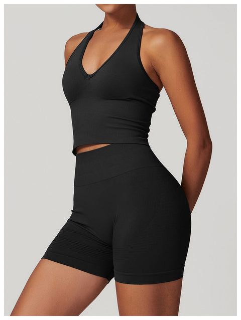 CurvyPower | FR Débardeur Débardeur Gainant Sans Couture Dos Nu Col Halter