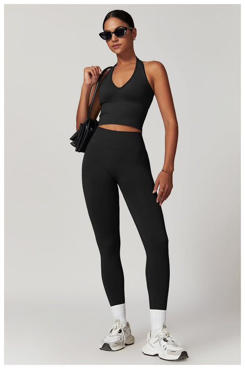 CurvyPower | FR Débardeur Débardeur Gainant Sans Couture Dos Nu Col Halter