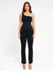 CurvyPower | UK Jumpsuit Black / XS/S Seamless Shaping Jumpsuit with Slanted Shoulder and Flared Legs