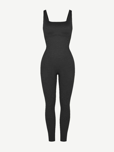CurvyPower Jumpsuit Shapewear Slimming Jumpsuit With Square Neck U-Shaped Back