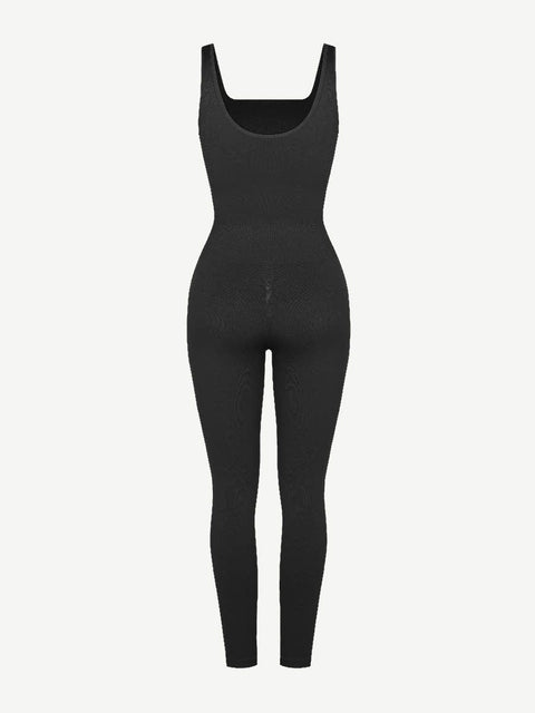 CurvyPower Jumpsuit Shapewear Slimming Jumpsuit With Square Neck U-Shaped Back