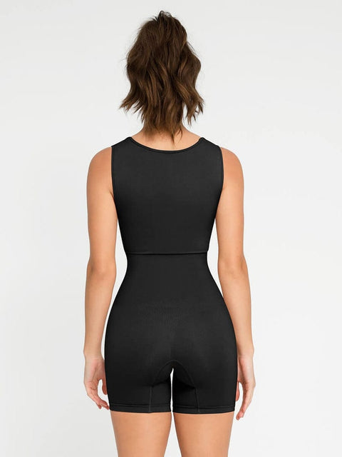 CurvyPower | UK Jumpsuit Square Neck Tummy Control Shaping Jumpsuit