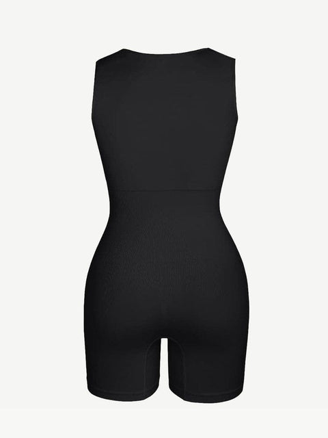 CurvyPower | UK Jumpsuit Square Neck Tummy Control Shaping Jumpsuit