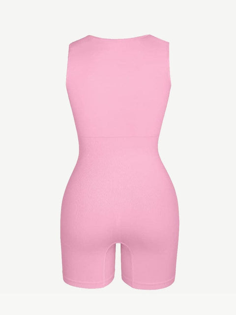 CurvyPower | UK Jumpsuit Square Neck Tummy Control Shaping Jumpsuit