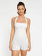 CurvyPower | UK Jumpsuit White / XS/S Seamless Halter Neck Tummy Control Waist Shaping Jumpsuit