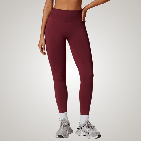 CurvyPower | FR Rouge Cerise / S Legging Gainant Taille Haute Ventre Plat Remonte-Fesses Sans Couture Pour Femmes