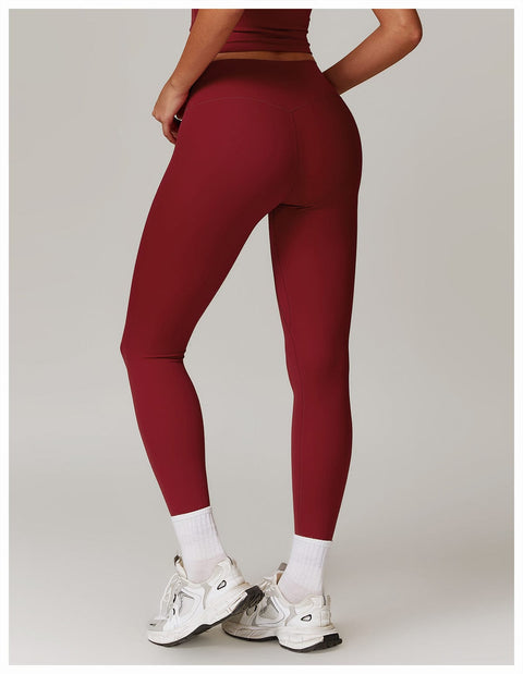 CurvyPower | Be You ! UK Legging Red / S Legging Gainant Taille Haute Remonte-Fesses De Sport Pour Femmes