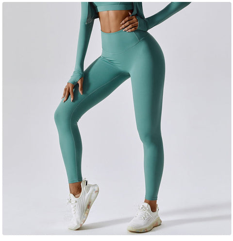 CurvyPower | UK Legging Duck Water Green / S Women's High Waist Tummy Control Gym Shaping Leggings