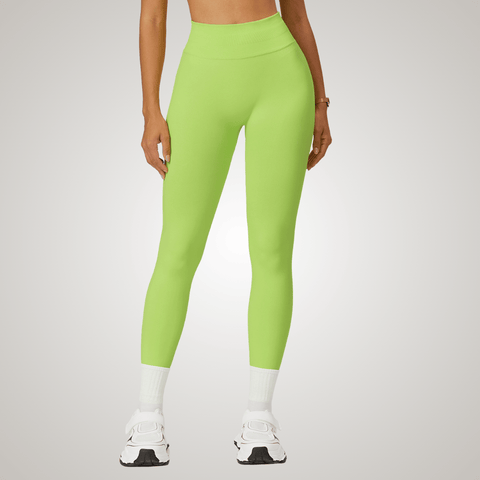 CurvyPower | FR Vert Fluo / S Legging Gainant Taille Haute Ventre Plat Remonte-Fesses Sans Couture Pour Femmes