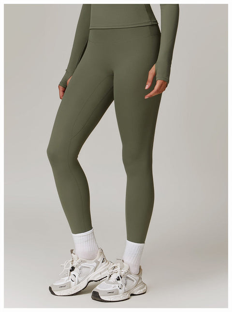 CurvyPower | Be You ! UK Legging Light Army Green / S Legging Gainant Taille Haute Remonte-Fesses De Sport Pour Femmes