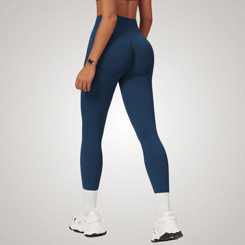 CurvyPower | UK Legging Navy / S Women’s High-Waisted Yoga Leggings Bum-Lifting, Tummy Control, Seamless Workout & Gym Shaping Leggings