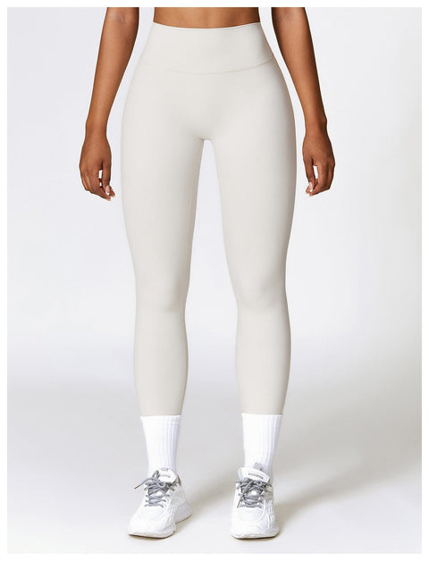 CurvyPower | UK Legging Pearl Grey / S High-Waisted Hip Lifting Activewear Shaper Gym and Sports Leggings