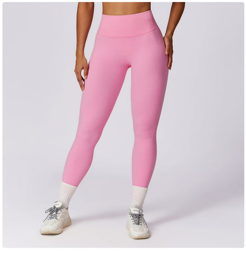 CurvyPower | FR Legging Rose / S Legging de Sport Sculptant Taille Haute Ventre Plat Pour Femmes