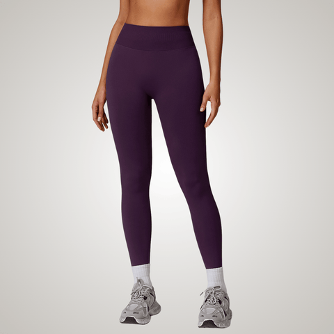 CurvyPower | FR Violet Prune / S Legging Gainant Taille Haute Ventre Plat Remonte-Fesses Sans Couture Pour Femmes