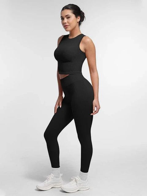 CurvyPower | FR Legging Legging Push-Up Sculptant Sans Couture À Double Épaisseur Pour Sport et Yoga