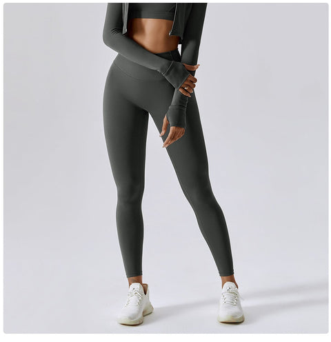CurvyPower | UK Legging Volcanic Ash / S Women's High Waist Tummy Control Gym Shaping Leggings