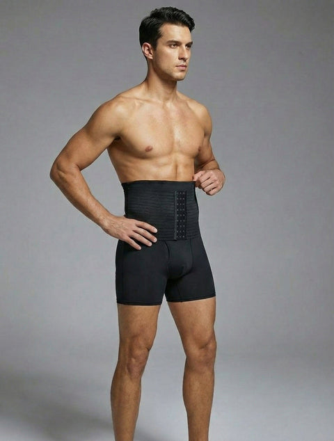 Short Gainant Taille Haute Compression Respirant Avec Coussinets De Hanche Amovibles Pour Hommes - CurvyPower