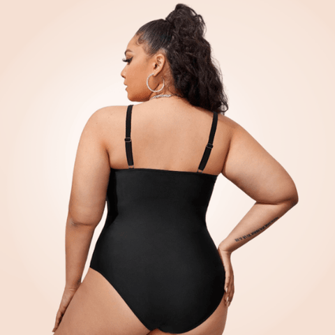 CurvyPower | Be You ! Maillot De Bain Une Pièce Taille Haute Noir